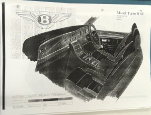 Bentley Turbo R SE Interior Sketch