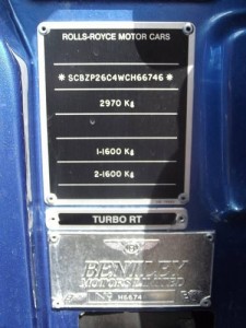 Bentley Turbo RT Mulliner WCH66746
